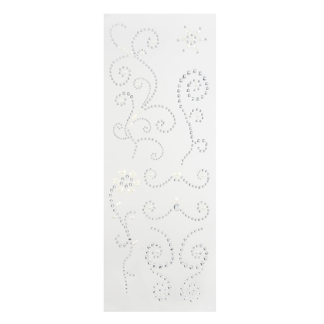12 Pack: Clear Pearl Border Bling Stickers by Recollections™